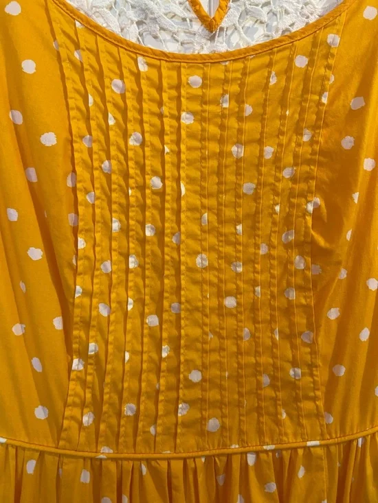 ANTHROPOLOGIE x Moulinette Sœurs fit & flare yellow polka dot dress 12 - Picture 6 of 14